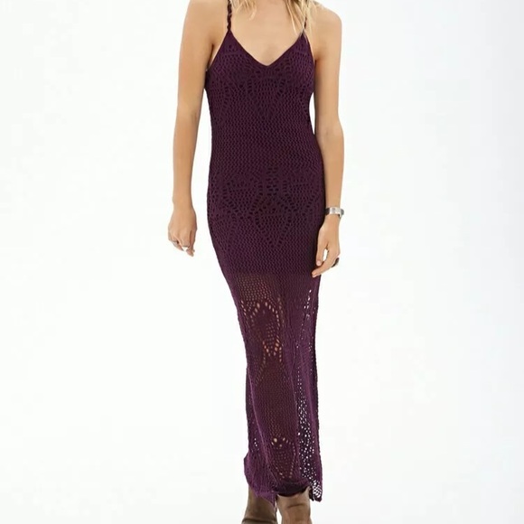 forever 21 crochet maxi dress